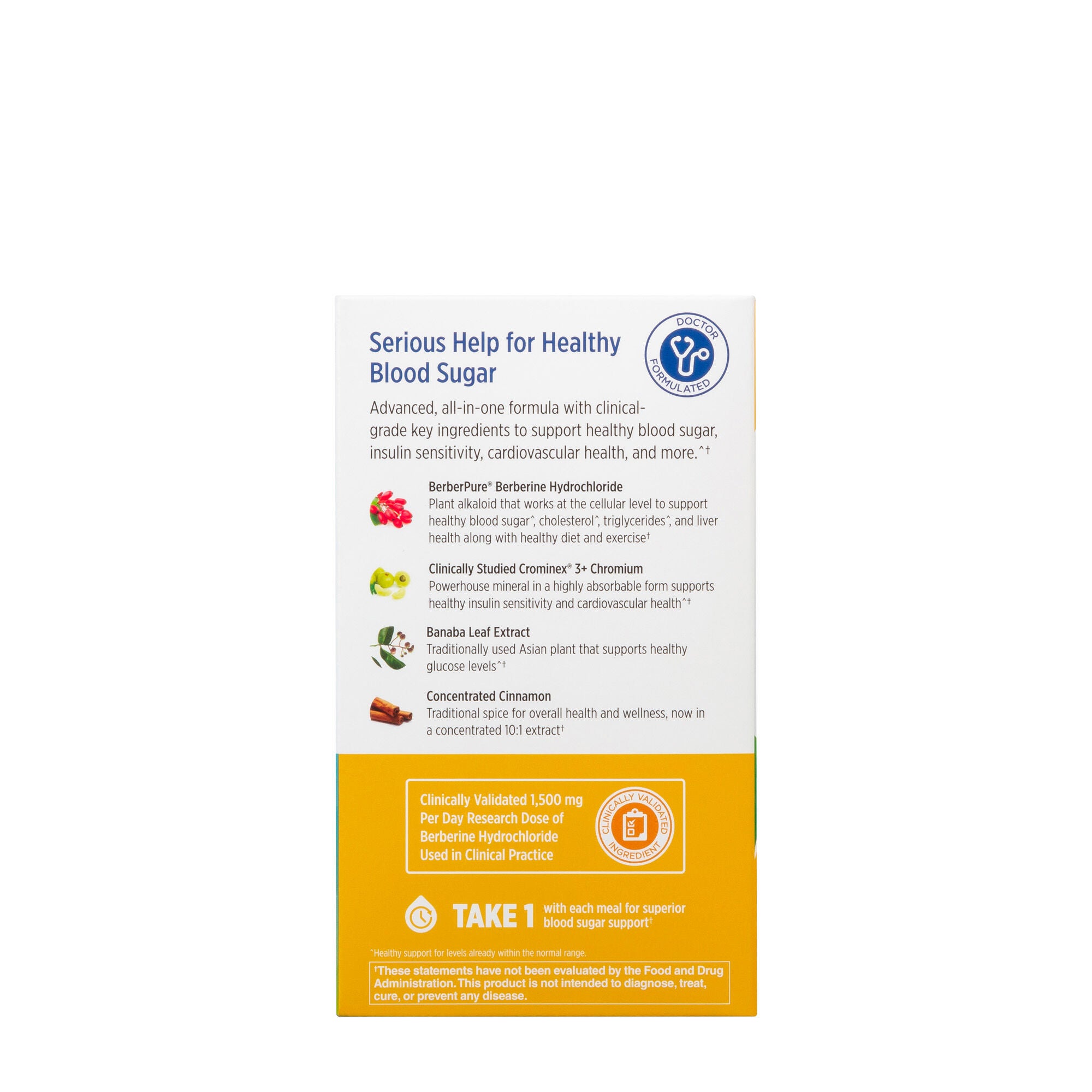 GlucoGold&reg; with Berberine - 90 Tablets (90 Servings)  | GNC